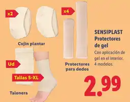 Lidl SensiPlast protectores de gel oferta