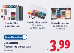 Lidl Crelando accesorios de costura oferta