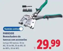 Lidl Parkside remachadora de tuercas con accesorios oferta