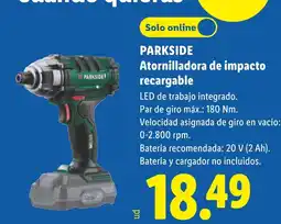 Lidl Parkside atornilladora de impacto recargable oferta