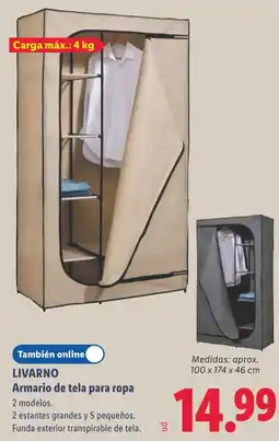 Lidl Livarno armario de tela para ropa oferta