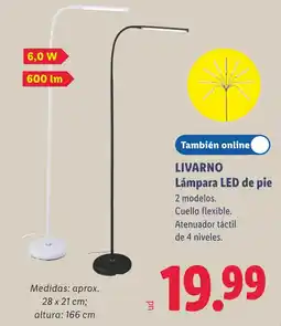 Lidl Livarno lámpara led de pie oferta