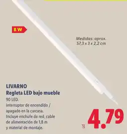 Lidl Livarno regleta led bajo mueble oferta