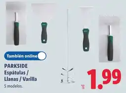 Lidl Parkside espátulas / llanas / varilla oferta