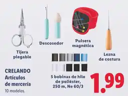 Lidl Crelando artículos de mercería oferta