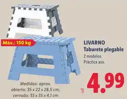 Lidl Livarno taburete plegable oferta