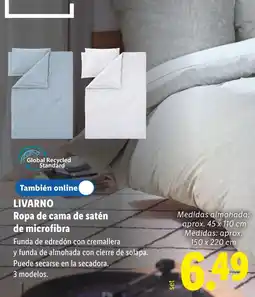 Lidl LIVARNO Ropa de cama de satén de microfibra oferta