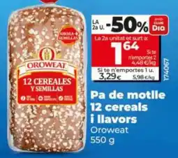 Maxi Dia Oroweat pa de motlle 12 cereals i llavors oferta