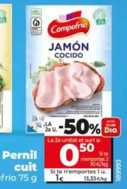 Maxi Dia Campofrio jamón cocido oferta
