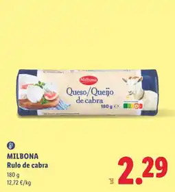 Lidl Milbona rulo de cabra oferta
