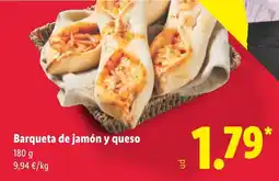 Lidl Barqueta de jamón y queso oferta