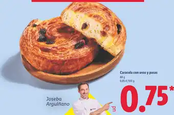 Caracola con uvas y pasas