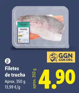 Lidl Trucha filetes oferta
