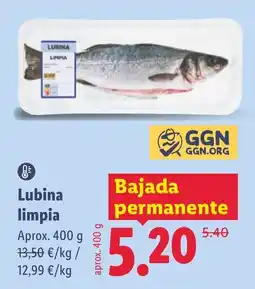 Lidl Lubina limpia oferta