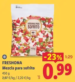 Lidl Freshona mezcla para sofrito oferta