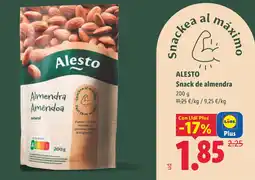 Lidl Alesto snack de almendra oferta