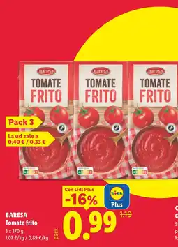 Lidl Baresa tomate frito oferta