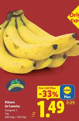 Lidl Plátano de Canarias oferta