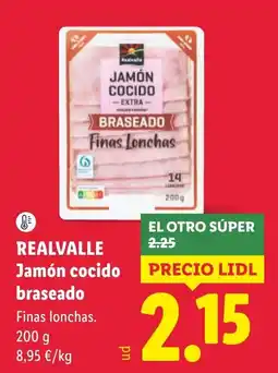 Lidl Realvalle jamón cocido braseado oferta
