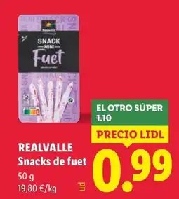 Lidl Realvalle snacks de fuet oferta