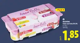 Lidl Milbona Linea con fruta 0% 0% oferta