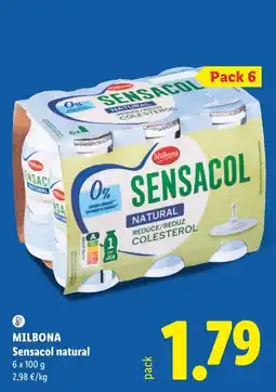 Lidl Milbona sensacol natural oferta