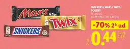 Lidl snickers / mars / twix / bounty oferta