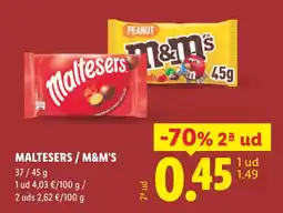 Lidl Maltesers / M&M'S oferta
