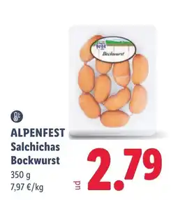 Lidl Alpenfest salchichas bockwurst oferta
