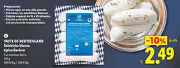 Lidl Taste of Deutschland salchicha blanca típica baviera oferta