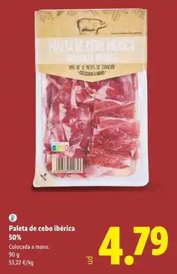 Lidl Paleta de cebo ibérica oferta