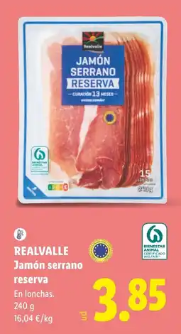 Lidl Realvalle jamón serrano reserva oferta