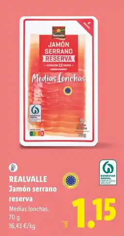 Lidl Realvalle jamón serrano reserva oferta