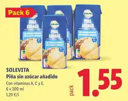 Lidl Solevita Piña sin azúcar añadido oferta