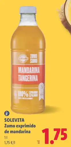 Lidl Solevita zumo exprimido de mandarina oferta