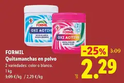 Lidl Formil quitamanchas en polvo oferta