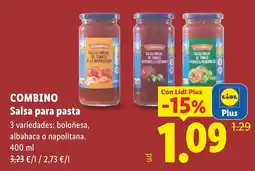 Lidl Combino salsa para pasta oferta