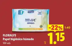 Lidl Floralys papel higiénico húmedo oferta