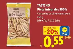 Lidl Tastino picos integrales 100% oferta
