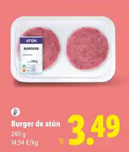 Lidl Burger de atún oferta