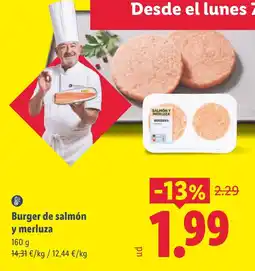 Lidl Burger de salmón y merluza oferta