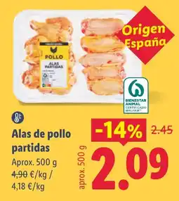 Lidl Pollo alas partidas oferta