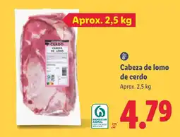 Lidl Cabeza de lomo de cerdo oferta