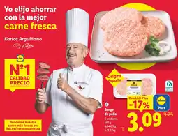 Lidl Burger de pollo oferta