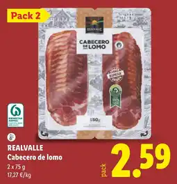 Lidl Realvalle cabecero de lomo oferta