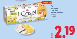 Lidl Milbona Casei fresa plátano- piña coco oferta