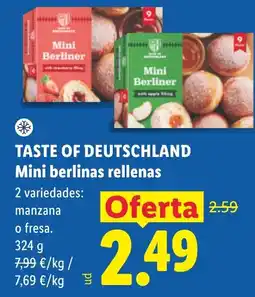 Lidl Taste of Deutschland mini berlinas rellenas oferta