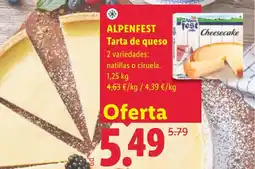 Lidl Alpenfest tarta de queso oferta