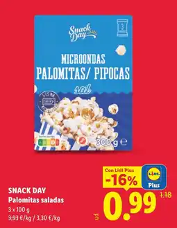 Lidl Snack Day palomitas saladas oferta