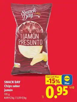 Lidl Snack Day chips sabor jamón oferta